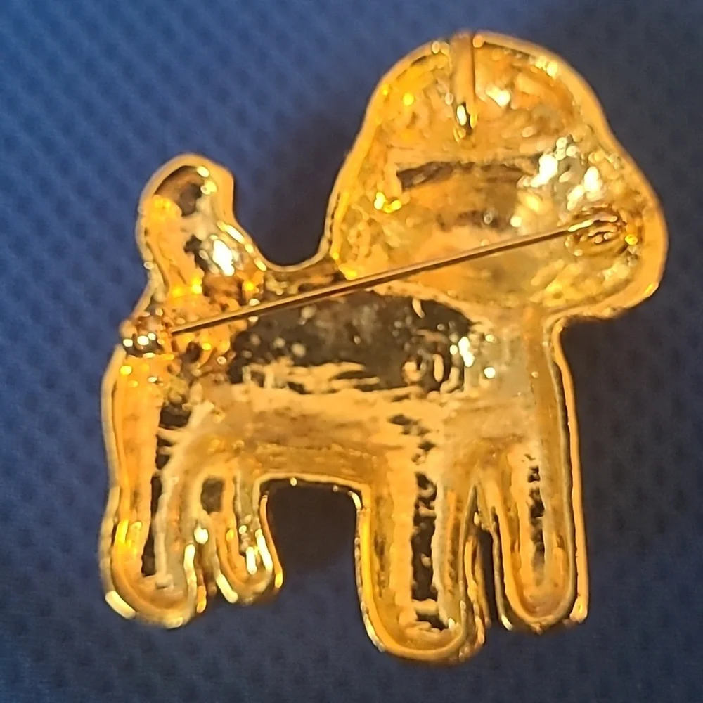 Vintage Rinestone Dog Pin. - Picture 5 of 5